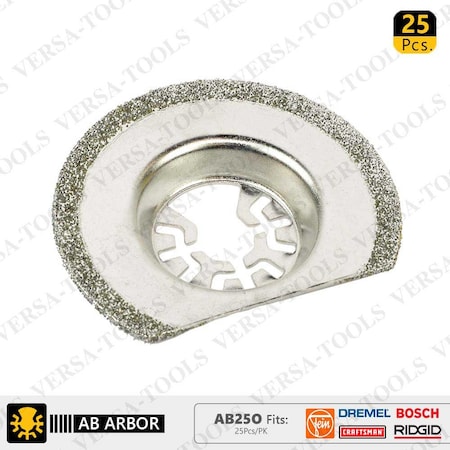 Versa Tool 63mm Diamond Semi-Round Electroplated Blades, PK 25 AB25O